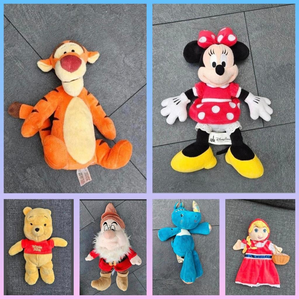 Diverse knuffels: oaTijgertje, Minnie Mouse, Winnie de Poeh, Kinderen en Baby's, Speelgoed | Knuffels en Pluche, Disney, Overige typen