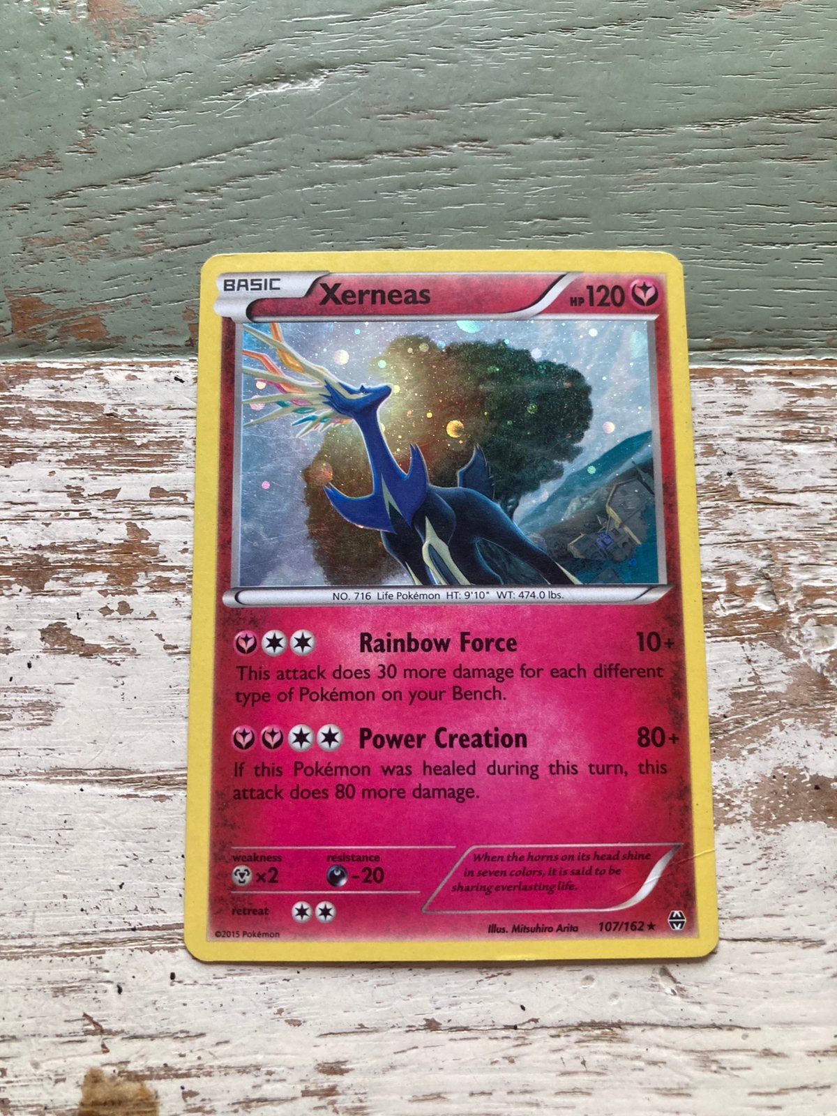 Pokemon kaart Xerneas Cosmos Holo, Ophalen of Verzenden, Zo goed als nieuw