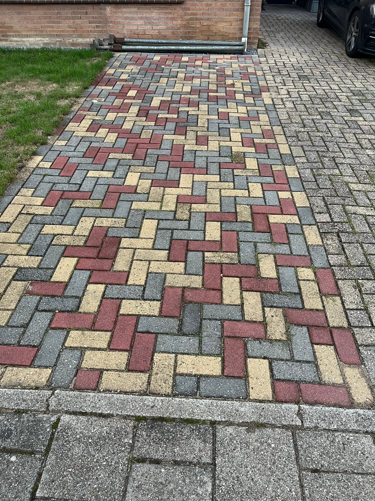Gratis Betonklinkers 21x10,5 cm - 12 m2 direct ophalen, Tuin en Terras, Ophalen, Klinkers, Zo goed als nieuw, 10 m² of meer