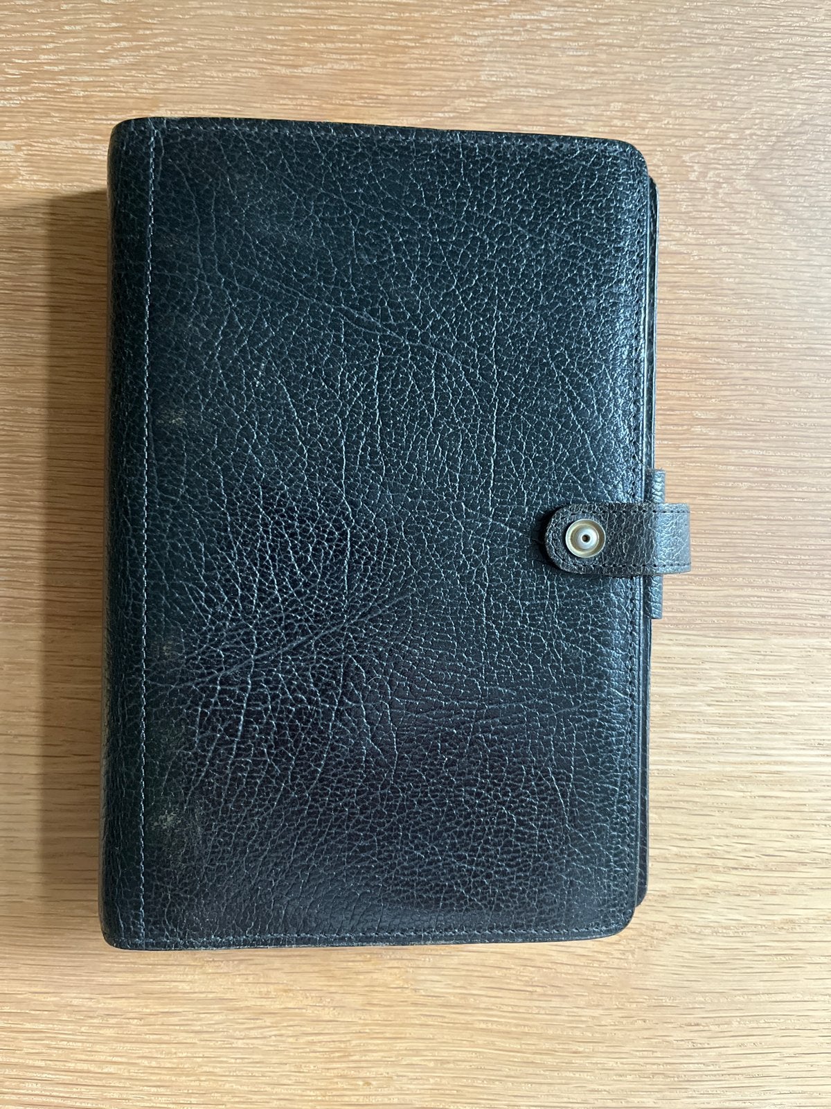 Filofax zwartlederen agenda, Diversen, Agenda's, Ophalen of Verzenden, Gebruikt