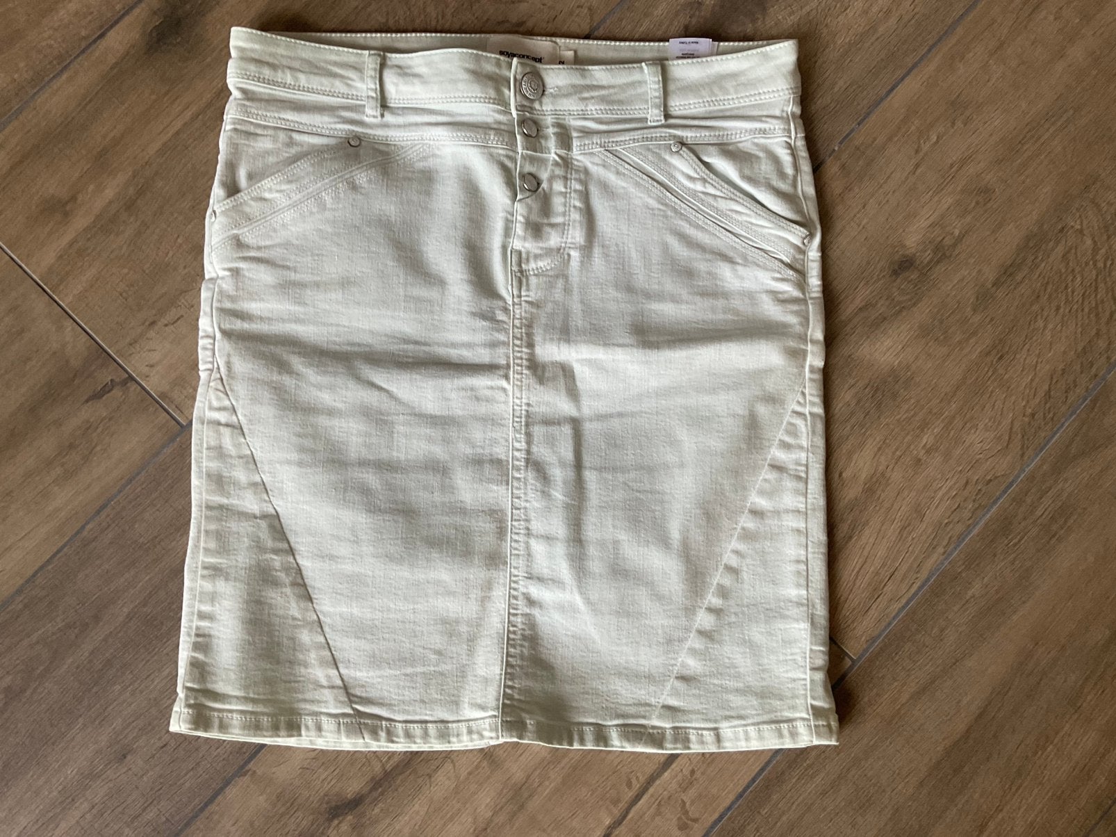 Jeansrokje, rok, soyaconcept maat 42, mintgroen, Maat 42/44 (L), Ophalen of Verzenden, Zo goed als nieuw, Boven de knie
