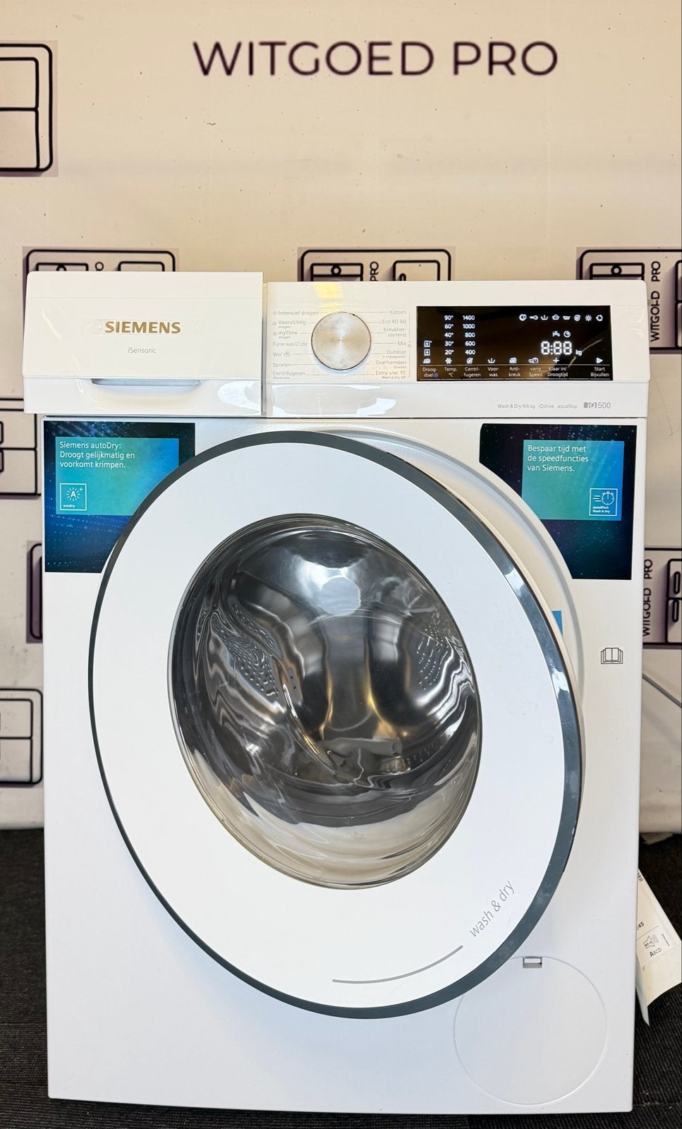 Siemens iQ500 Was-droogcombinatie 9/6kg iQdrive Aquastop !!!, SIEMENS, 1200 tot 1600 toeren, SIEMENS, SIEMENS
