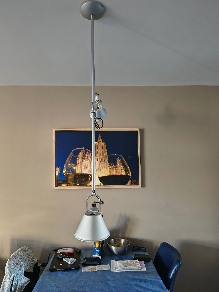 Artemide Tolomeo Sospensione Plafond Lamp, Ophalen, Zo goed als nieuw, Modern, Metaal