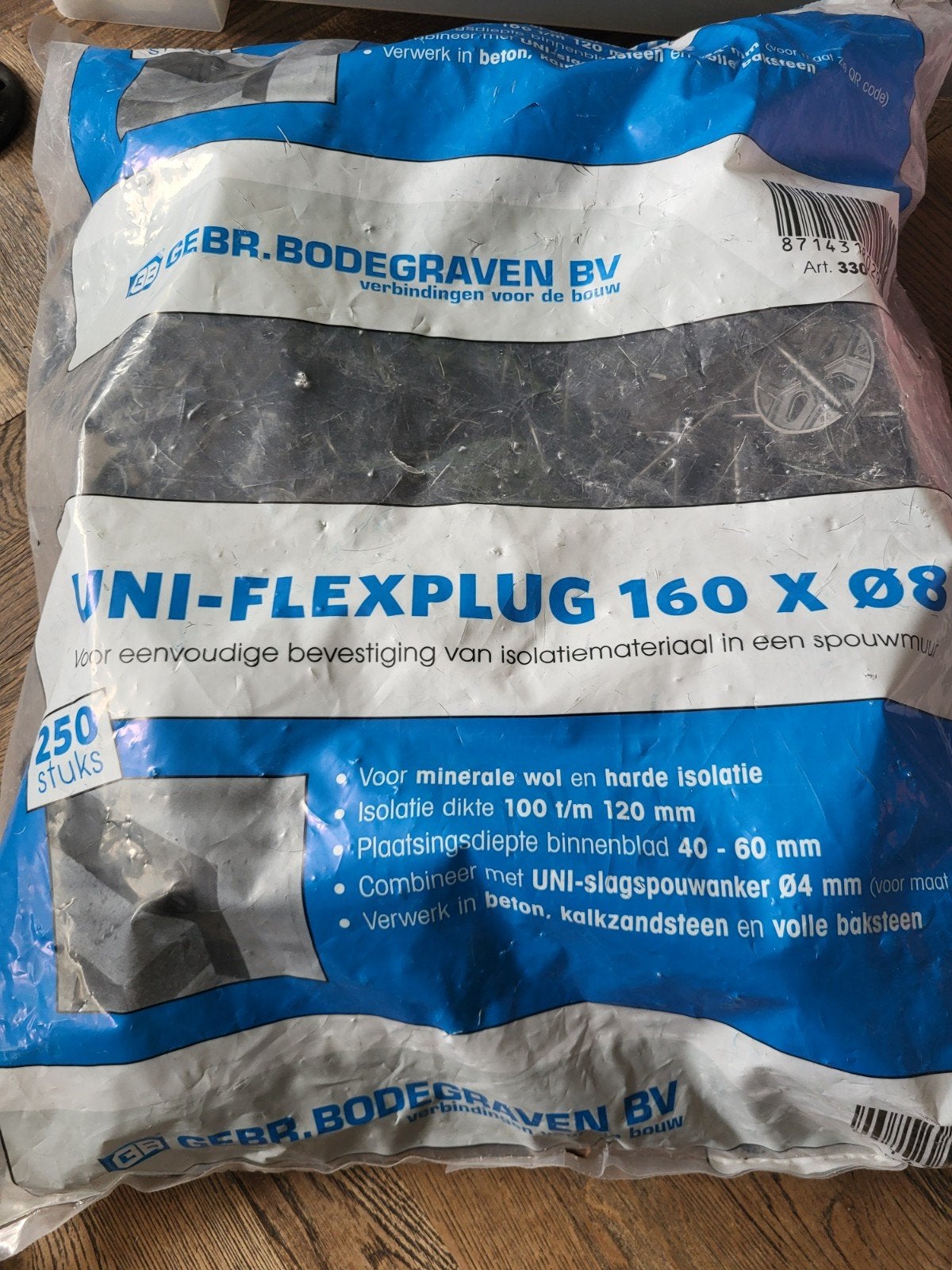 Uni-flexplug 160x8mm (4x) en 140x8mm (4x) Uni Flexplug, Overige materialen, Nieuw, 15 m² of meer, Ophalen