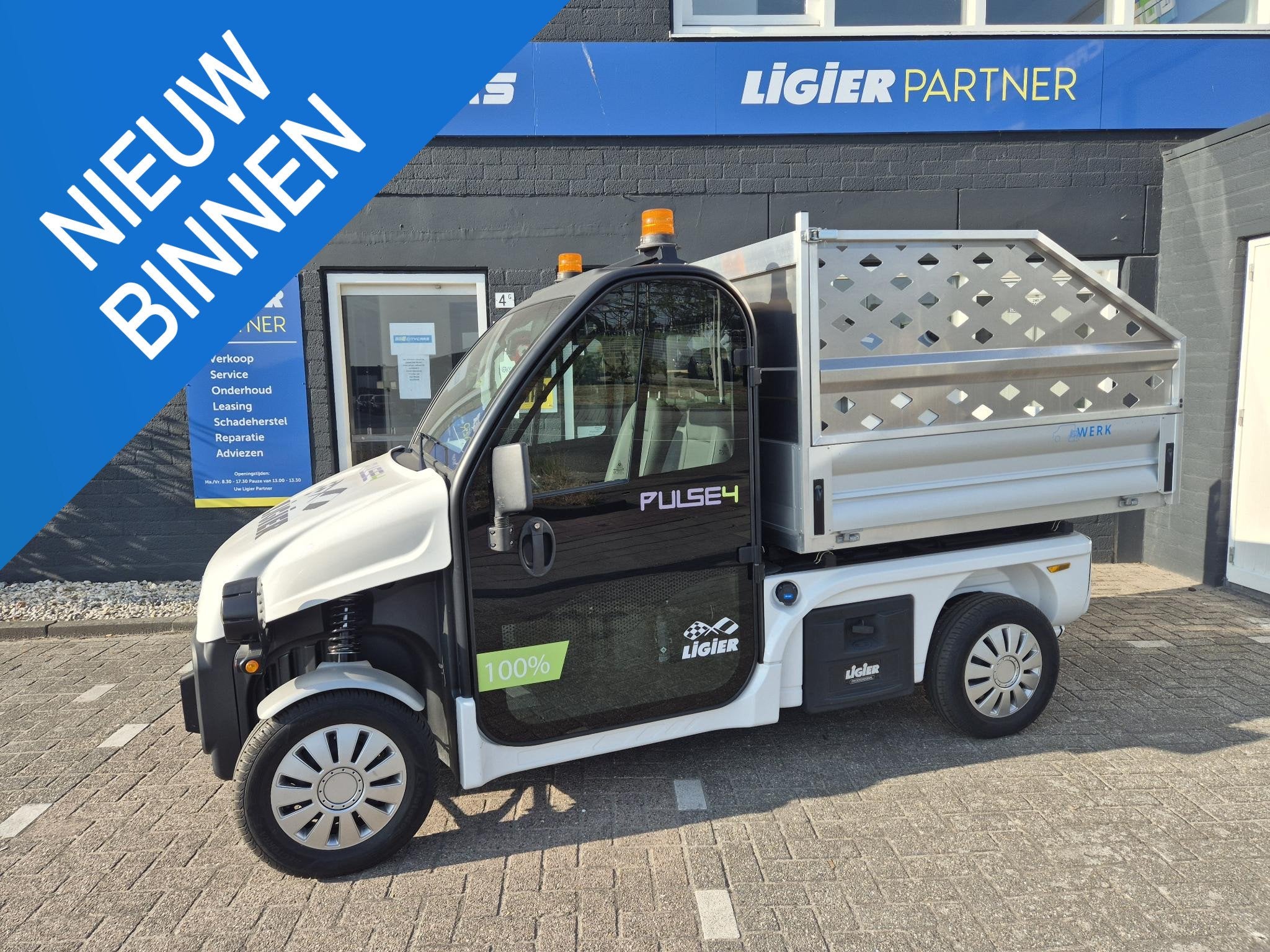 Ligier Pulse 4 Pulse 4 Ligier Pulse 4 elektrisch cargo demo, Auto's, Bestelauto's, Stof, 11 pk, 2 stoelen, BTW verrekenbaar