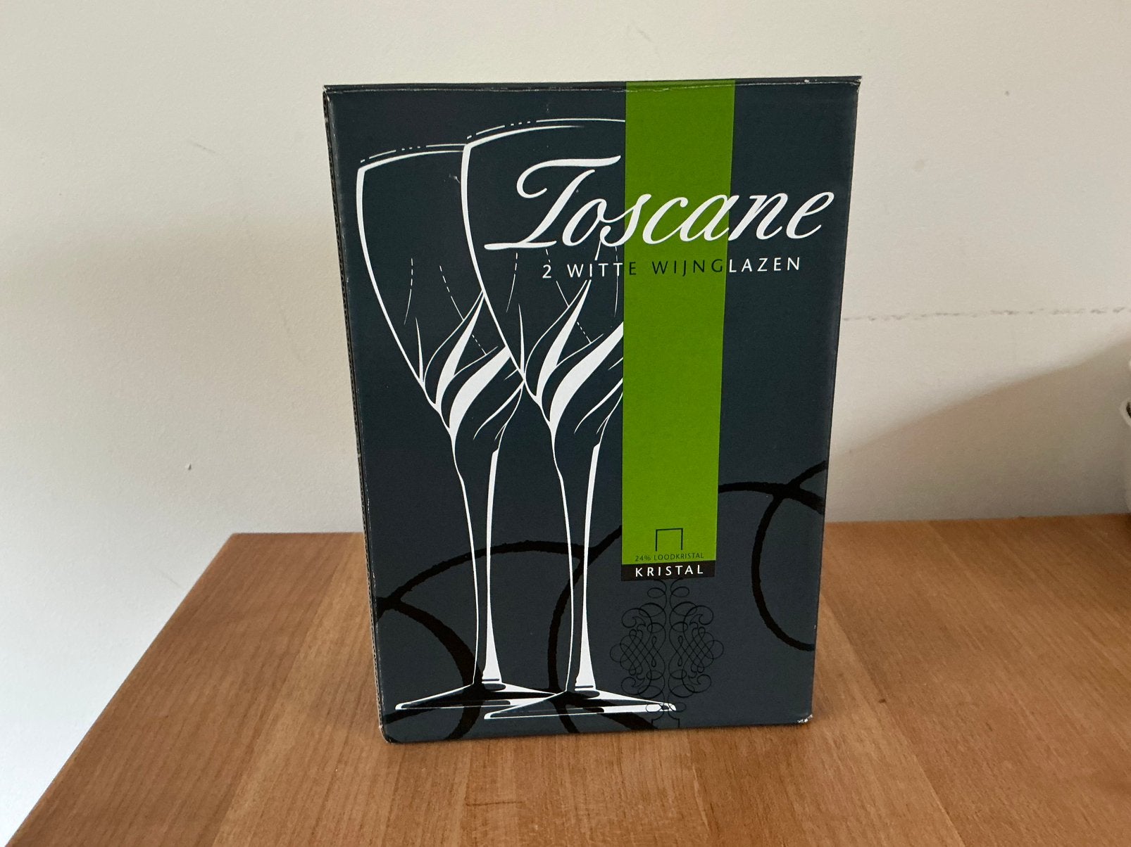 2 Toscane wijnglazen - witte wijn - Kristal - Albert Heijn, Ophalen of Verzenden, Nieuw