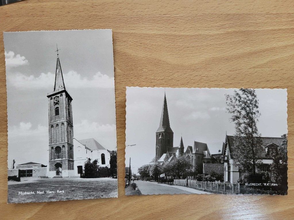 ansicht MIJDRECHT Kerk (2x), Verzamelen, Ophalen, Voor 1920, Utrecht