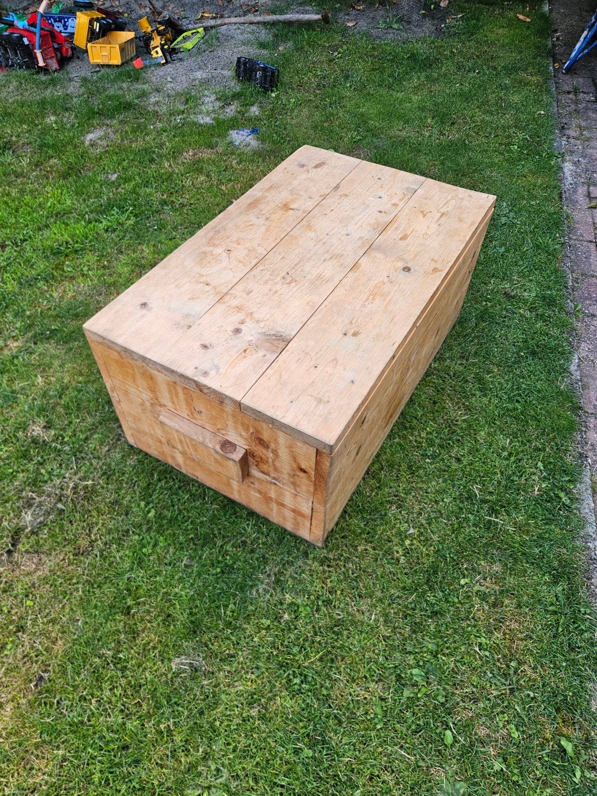 Steigerhouten Bijzettafel - Binnen en Buiten Geschikt, Minder dan 45 cm, Gebruikt, 75 cm of meer, Rechthoekig