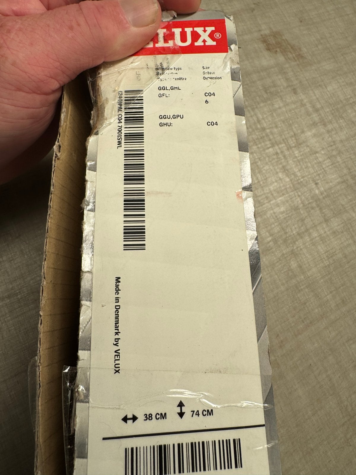 Luxaflex voor Velux dakraam C04 - 38x74 cm - Wit, Wit, Nieuw, Ophalen of Verzenden, Luxaflex