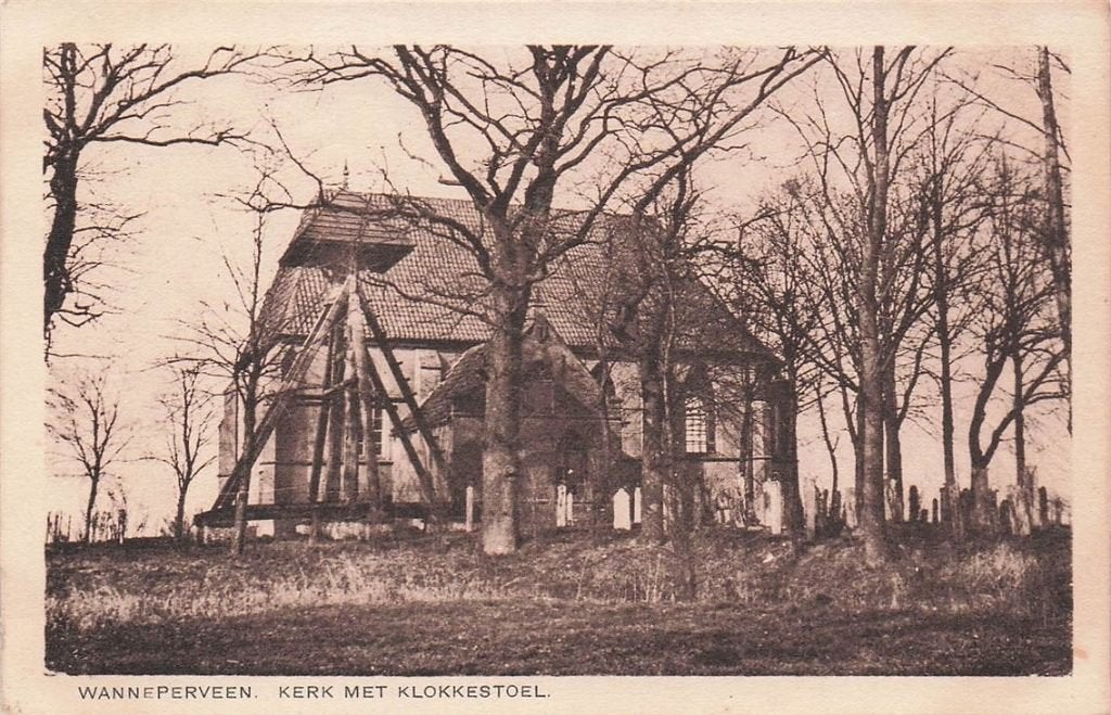 703-177-037 Wanneperveen Kerk met Klokkestoel, Verzenden, Voor 1920, Overijssel