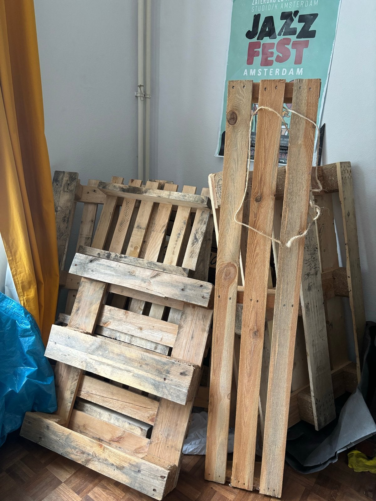 8 houten pallets in goede staat, Ophalen, Gebruikt, Pallet, Minder dan 200 cm
