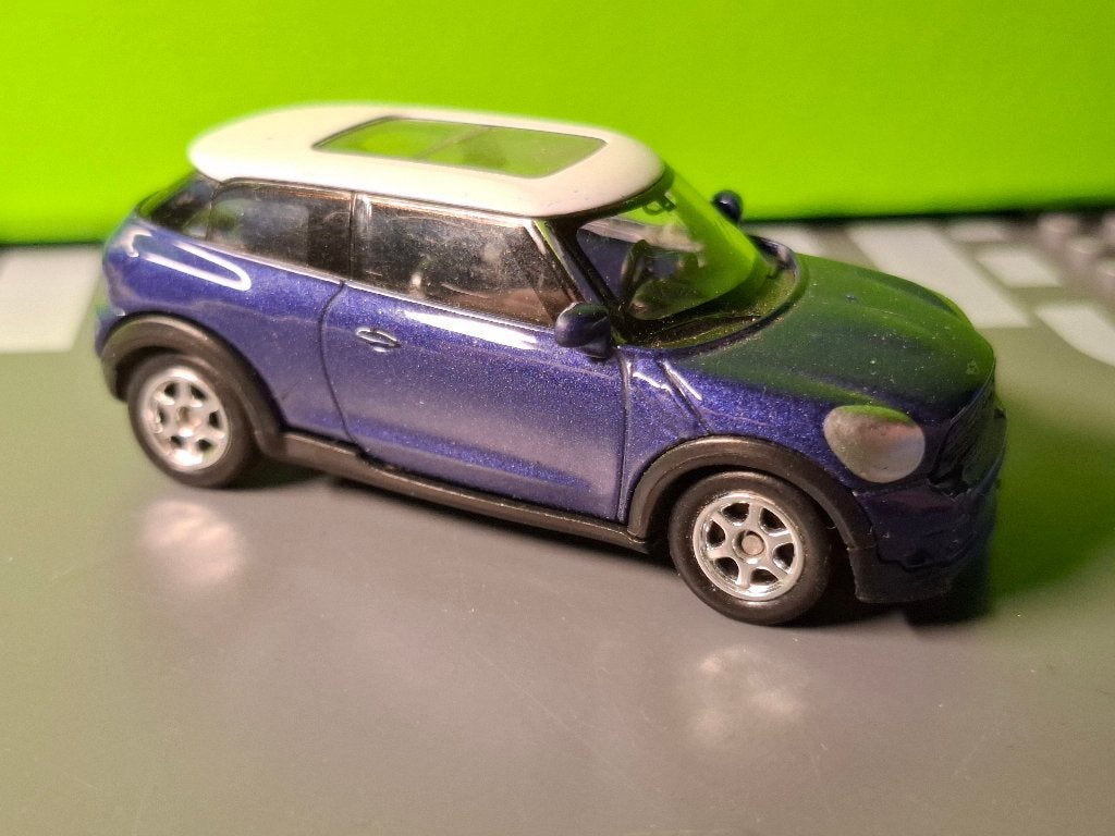 Welly - Mini Cooper S Paceman [paars] 1/55, Ophalen of Verzenden, Gebruikt, Auto