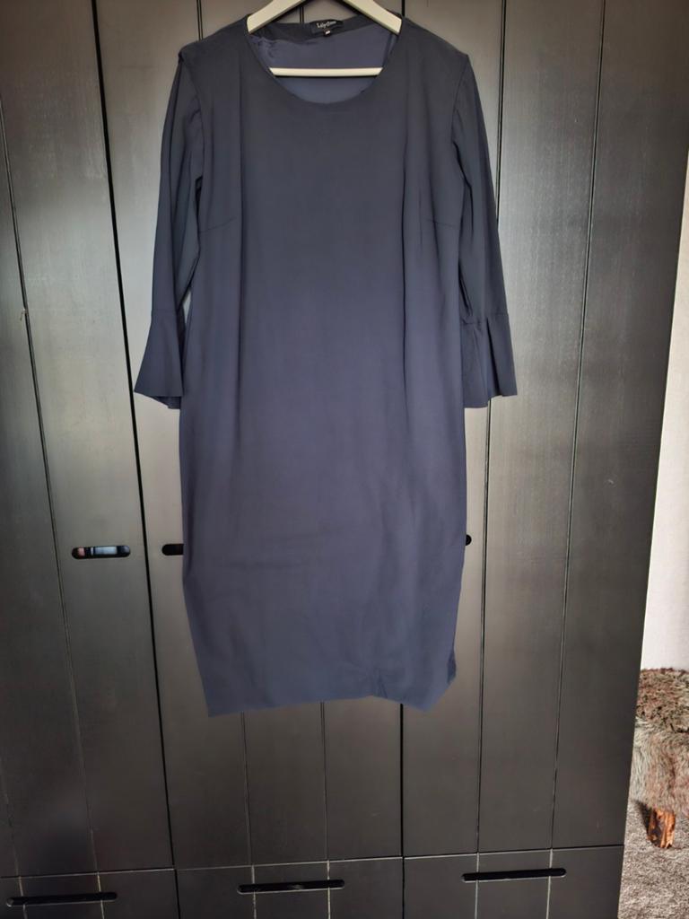 Damesjurk lilytime, Kleding | Dames, Jurken, Gedragen, Maat 46/48 (XL) of groter, Blauw, Knielengte, Ophalen of Verzenden