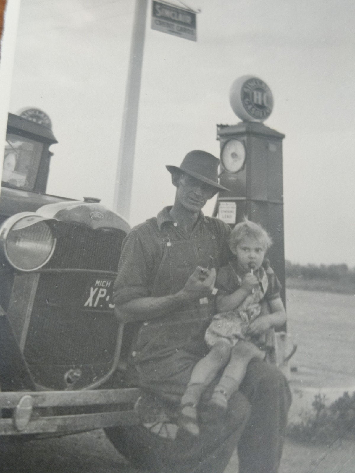 Foto jaren 20 usa gas station, Verzamelen, Ophalen, Gebruikt