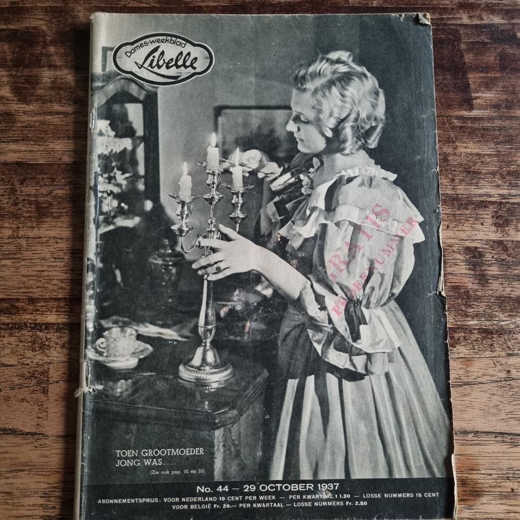 Libelle Dames-weekblad - 29 Oktober 1937 - Vintage, Boeken, Tijdschriften en Kranten, Ophalen of Verzenden, Gelezen, Damesbladen