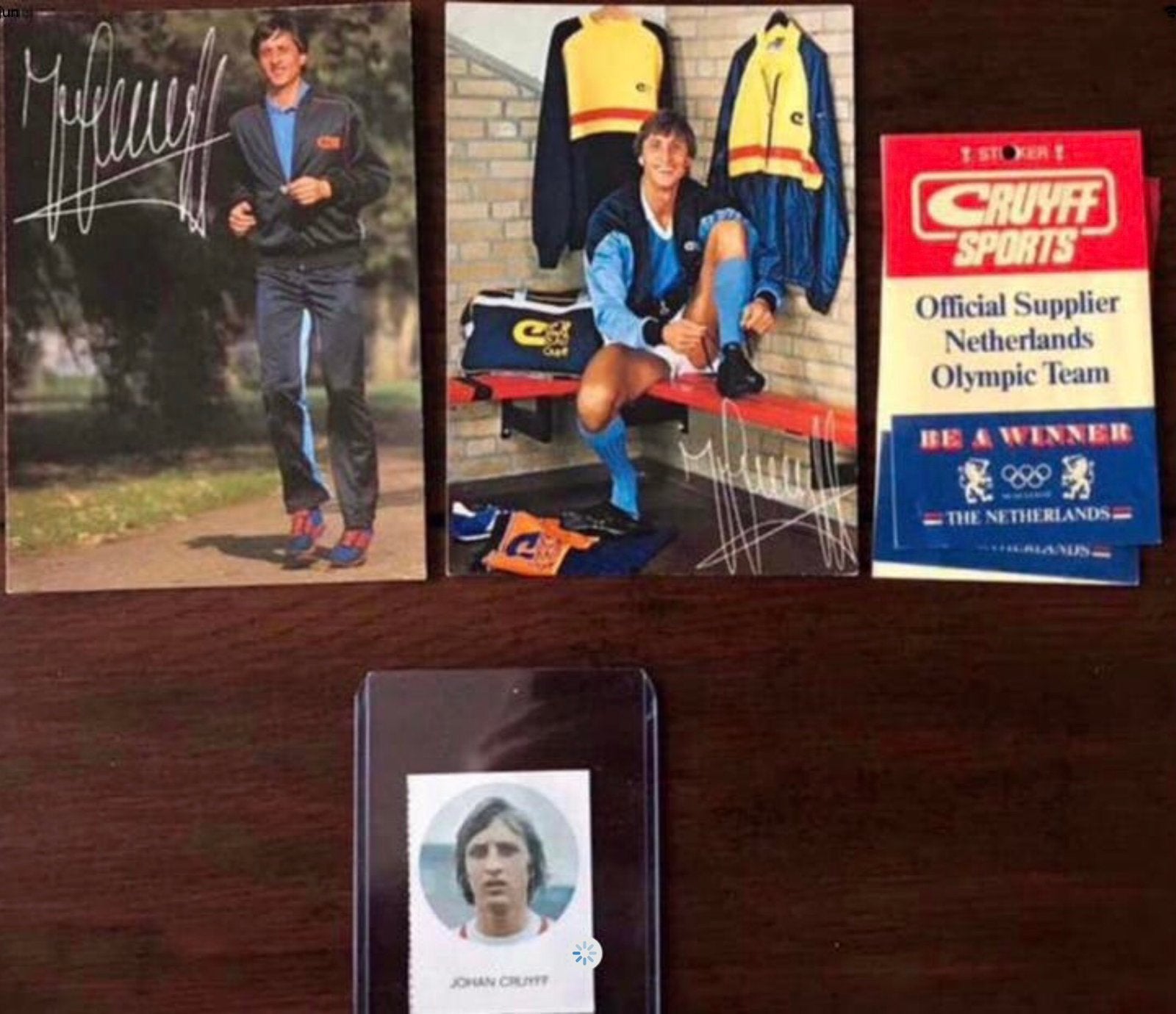 2  Oude Cruyff  Sportswear kaart en 1 Plaatje, Ophalen of Verzenden, Zo goed als nieuw, Poster, Plaatje of Sticker
