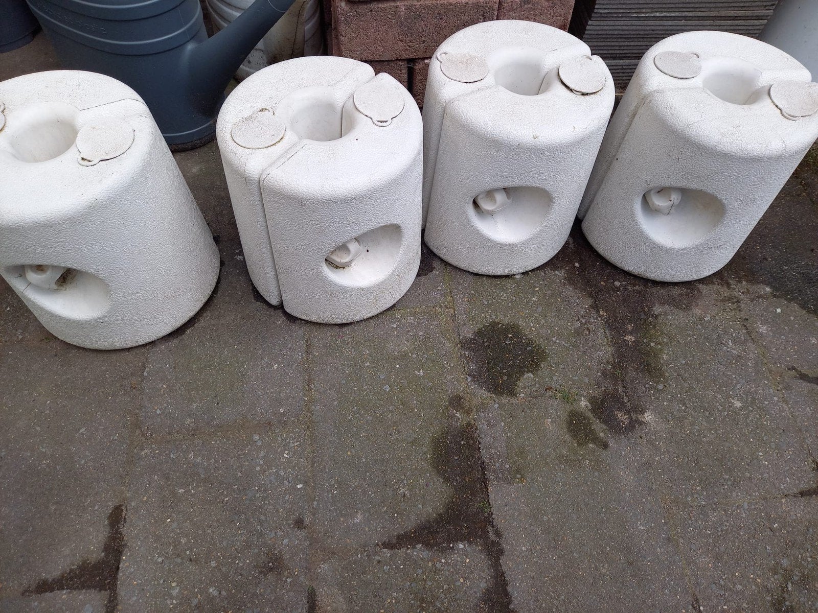 Partytent gewichten / voetstukken (4 stuks), Tuin en Terras, Partytenten, Ophalen, Gebruikt, Minder dan 5 meter, Overige typen