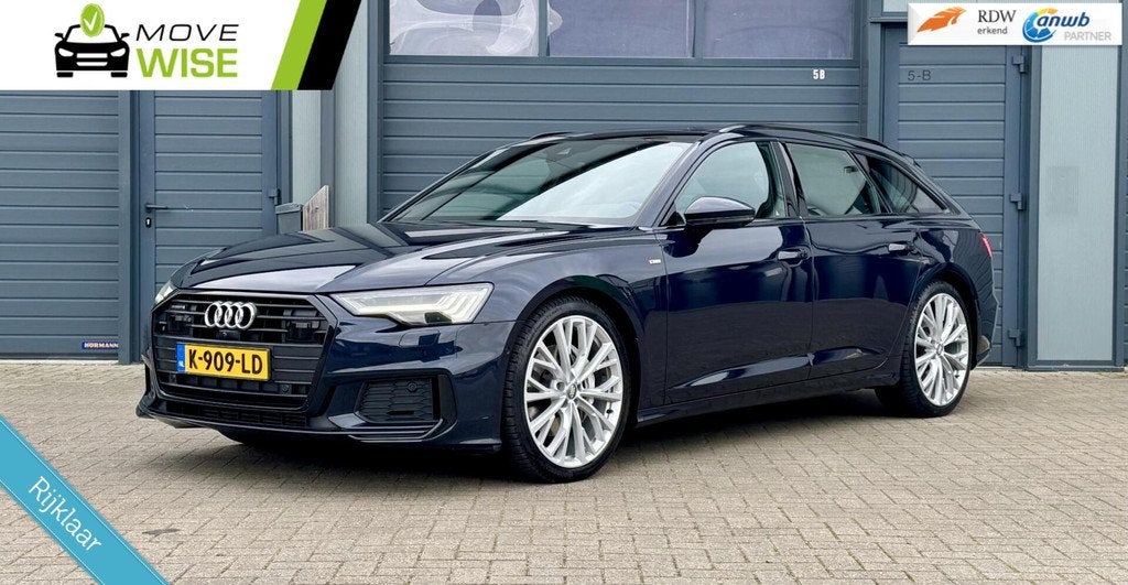 Audi A6 Avant 55 TDI 350pk 6 Cil. quattro| S LINE | NIEUWE M, Automaat, Gebruikt, Blauw, Diesel