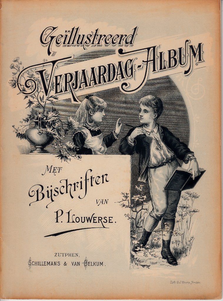 geïllustreerd Verjaardag-Album met bijschriften  P. Louwerse, Ophalen of Verzenden, Gelezen, P. Louwerse