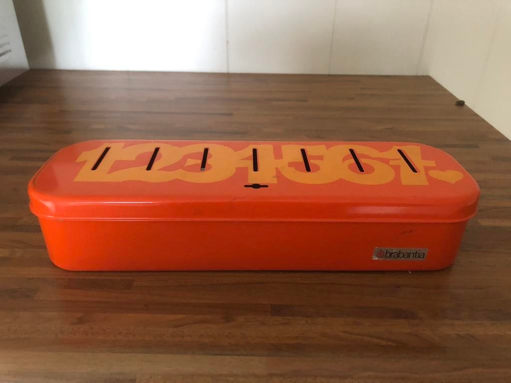 Brabantia spaarblik, Ophalen of Verzenden, Gebruikt, Metaal of Blik, Overige thema's