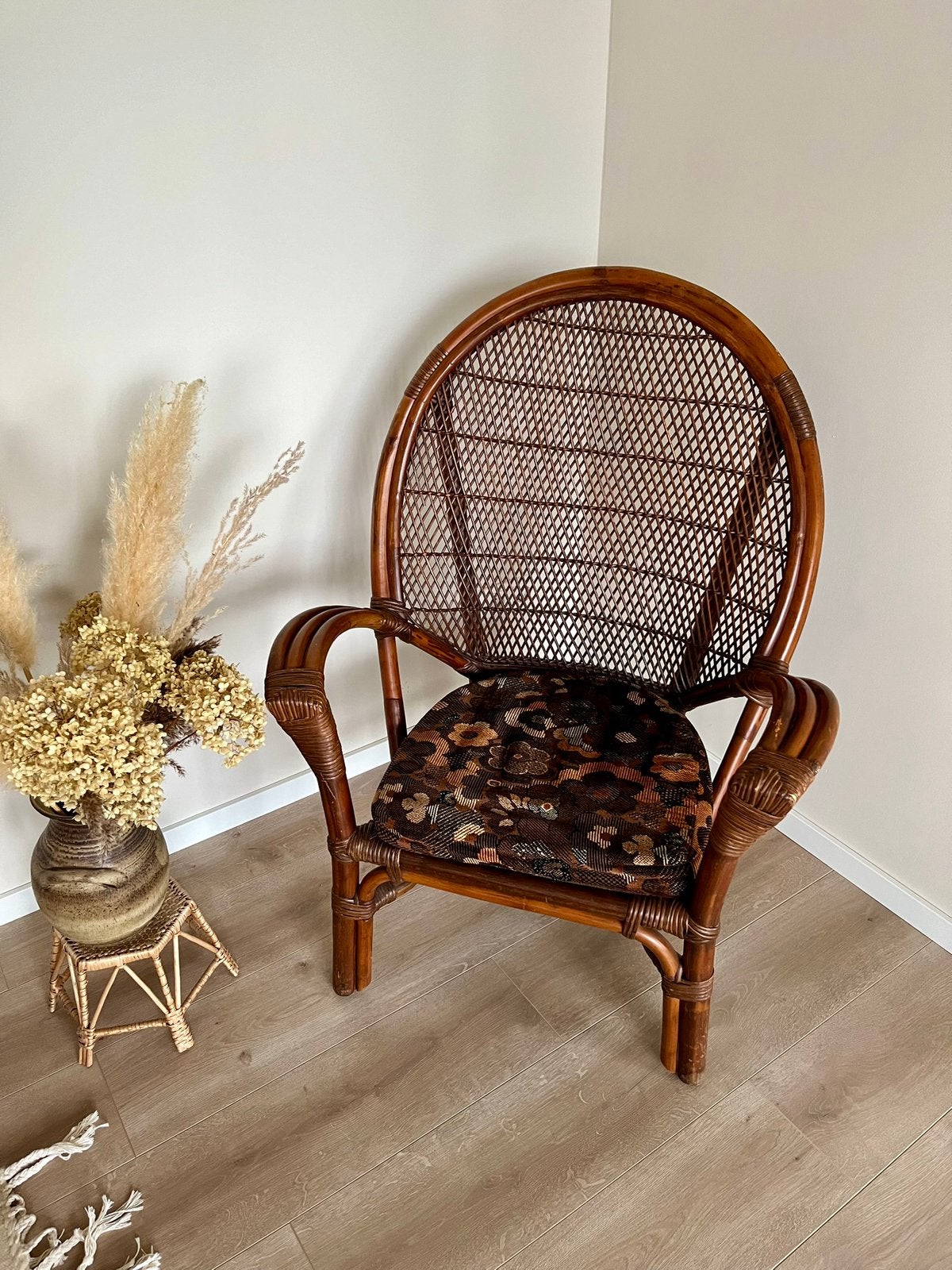 Vintage Rotan Fauteuil / Bamboe Stoel – Retro 70s, Ophalen