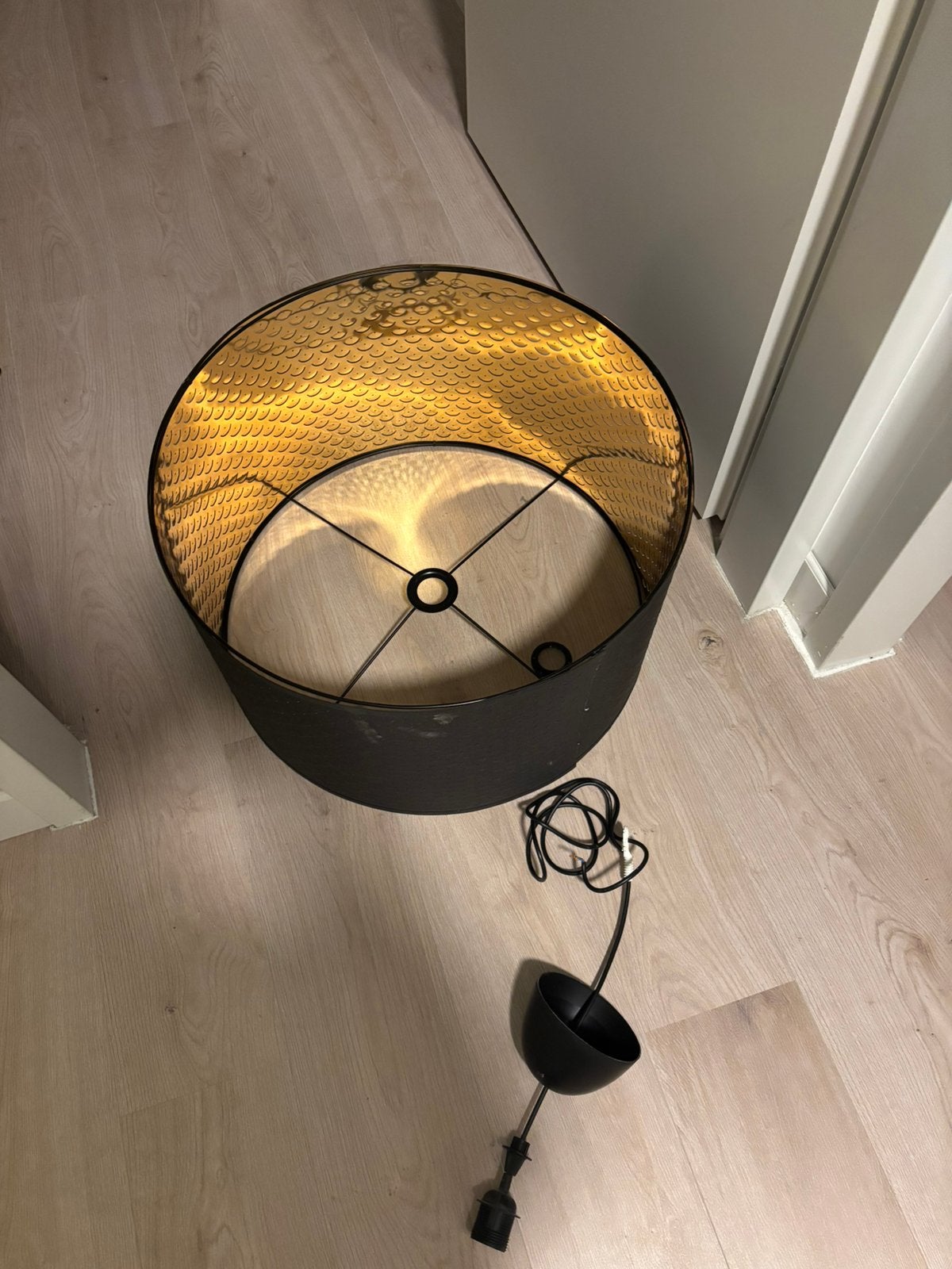 Hanglamp zwart goud, Ophalen, Zo goed als nieuw