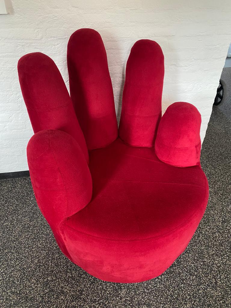 Vintage Draaifauteuil  Jaren 90 model handstoel retro, Ophalen, Gebruikt, Rood, Eén
