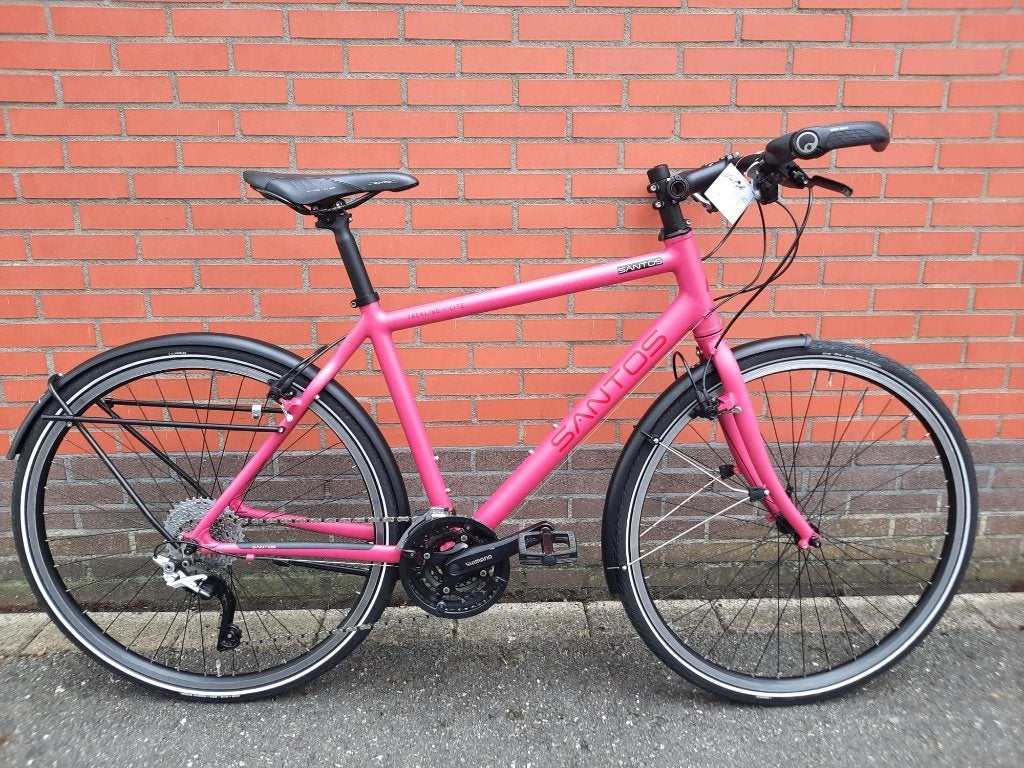 Santos trekking lite in nagenoeg nieuwstaat met garantie, 28 inch, Gebruikt, Velgrem, 47 tot 50 cm