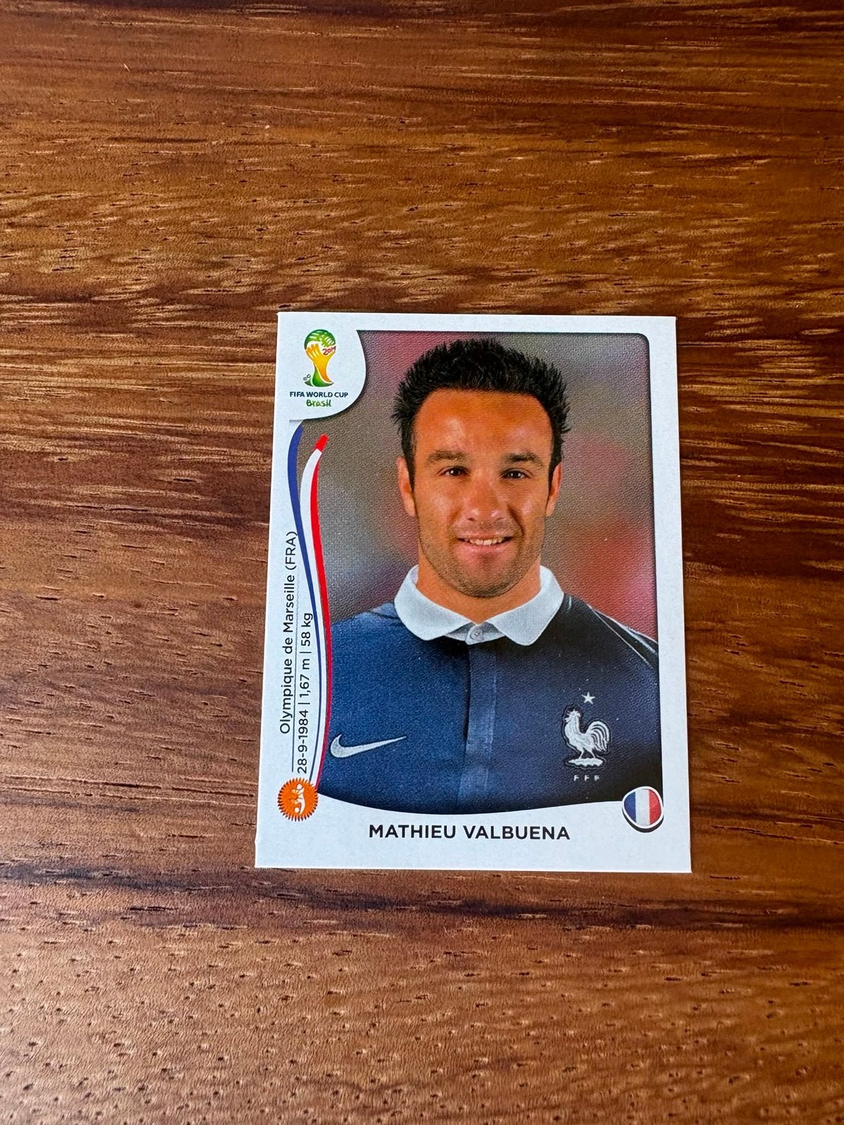 Mathieu Valbuena Panini FIFA World Cup 2014 Plaatje, Ophalen of Verzenden, Zo goed als nieuw