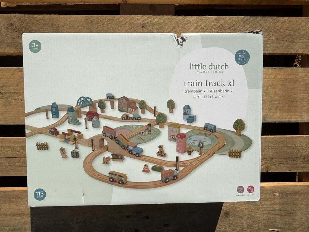 Little Dutch Houten Treinbaan XL - Nieuw in doos, Platinastraat 27, 8211 AR Lelystad, Info@tiamo.nl, Overige typen, Nieuw