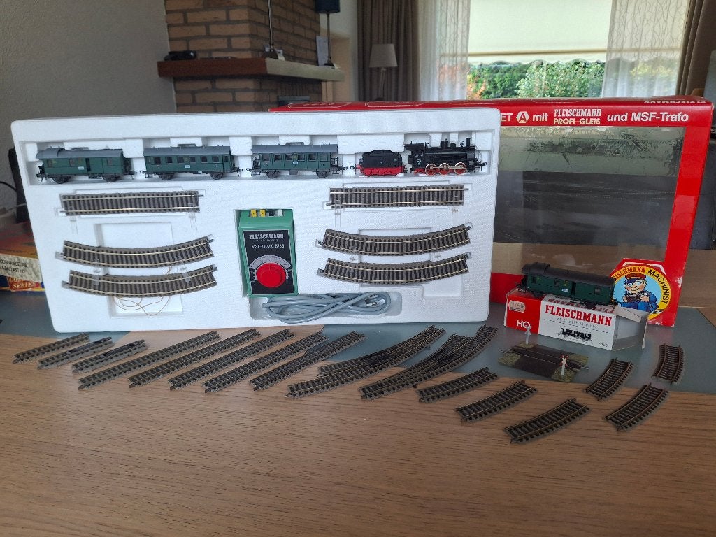 Fleischmann startset 6368 met extra wagons en rails H0, Gelijkstroom, Fleischmann, Ophalen of Verzenden, Analoog