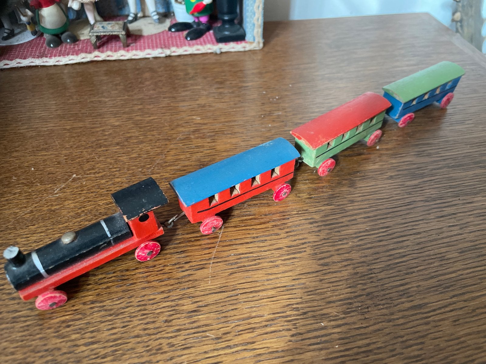 Miniatuur houten trein - 30 cm lang, Ophalen of Verzenden, Gebruikt, Jongen of Meisje