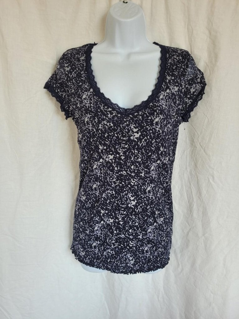 Leuk donkerblauw lang dames t-shirt mt L merk Sissy Boy, Blauw, ., Maat 42/44 (L), Ophalen of Verzenden