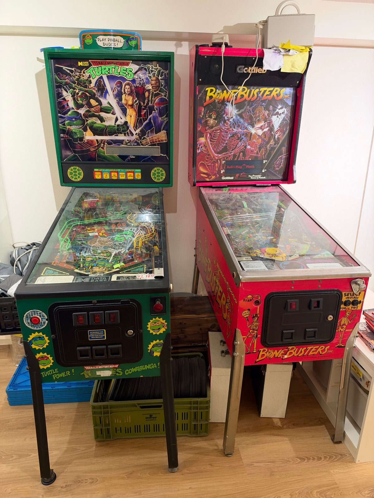 Twee flipperkasten: Bonebuster (gereviseerd) en Turtles (def, Ophalen of Verzenden, Gebruikt, Flipperkast