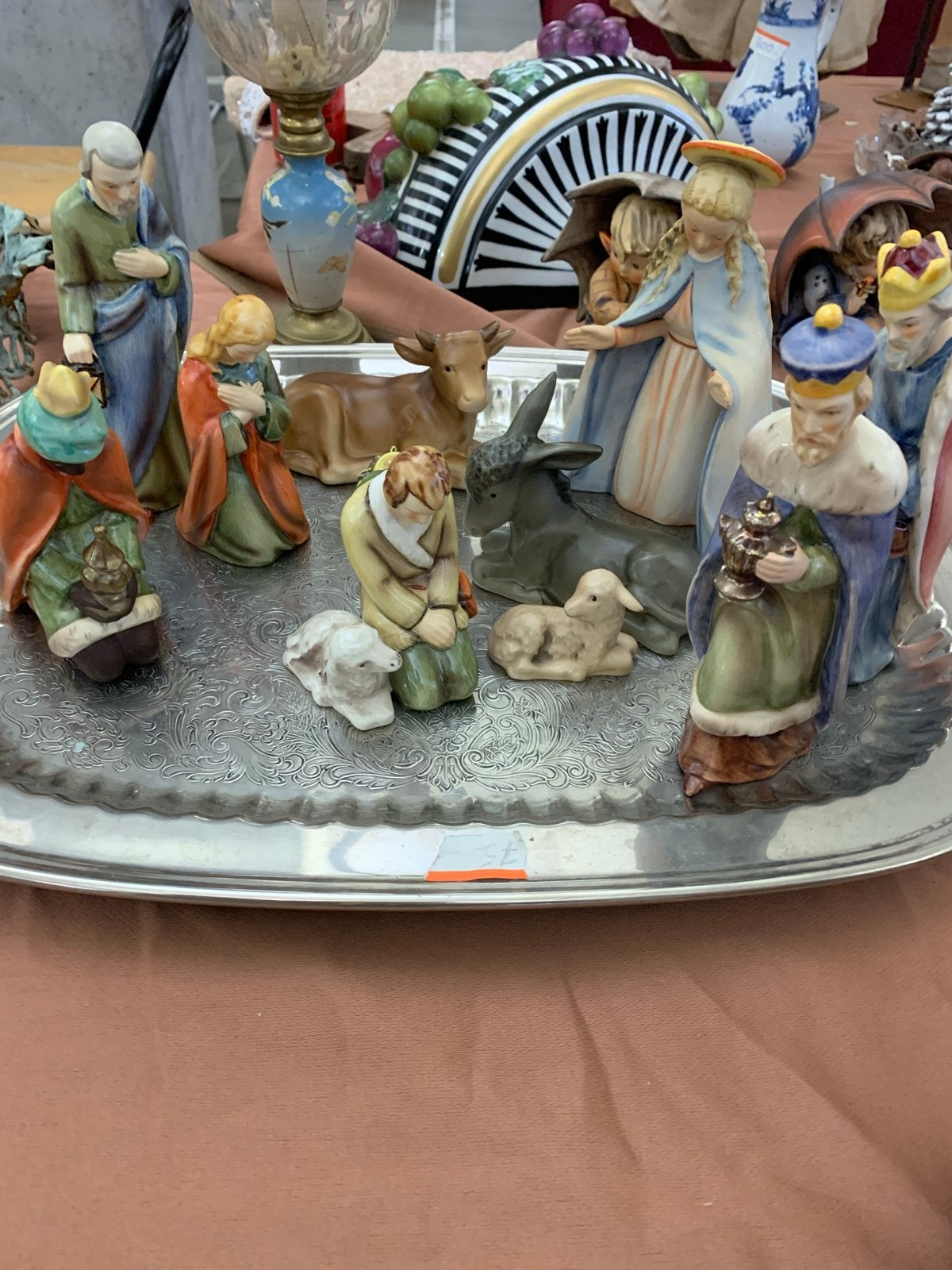 Goebel Kerststal Beeldjes Set - Jozef, Maria, Wijzen, Dieren, T, Ophalen of Verzenden, Zo goed als nieuw, N