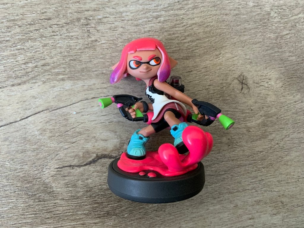 Nintendo Amiibo Inkling Girl Neon Pink Roze Splatoon series, 1 speler, Ophalen of Verzenden, Zo goed als nieuw, Vanaf 3 jaar