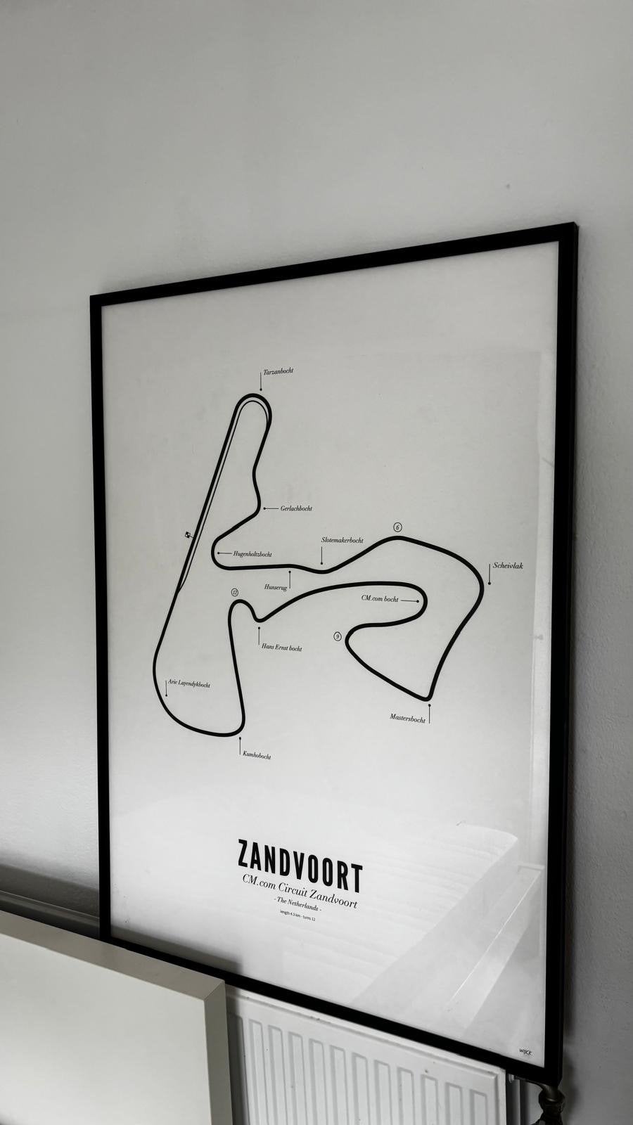 Zandvoort Circuit Poster Wijck - Formule 1 Track Art, Ophalen, Zo goed als nieuw, Foto of Poster, 75 – 100