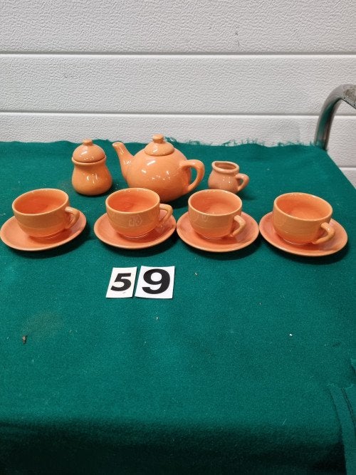 Mini servies zalm rose, Antiek en Kunst, Ophalen of Verzenden