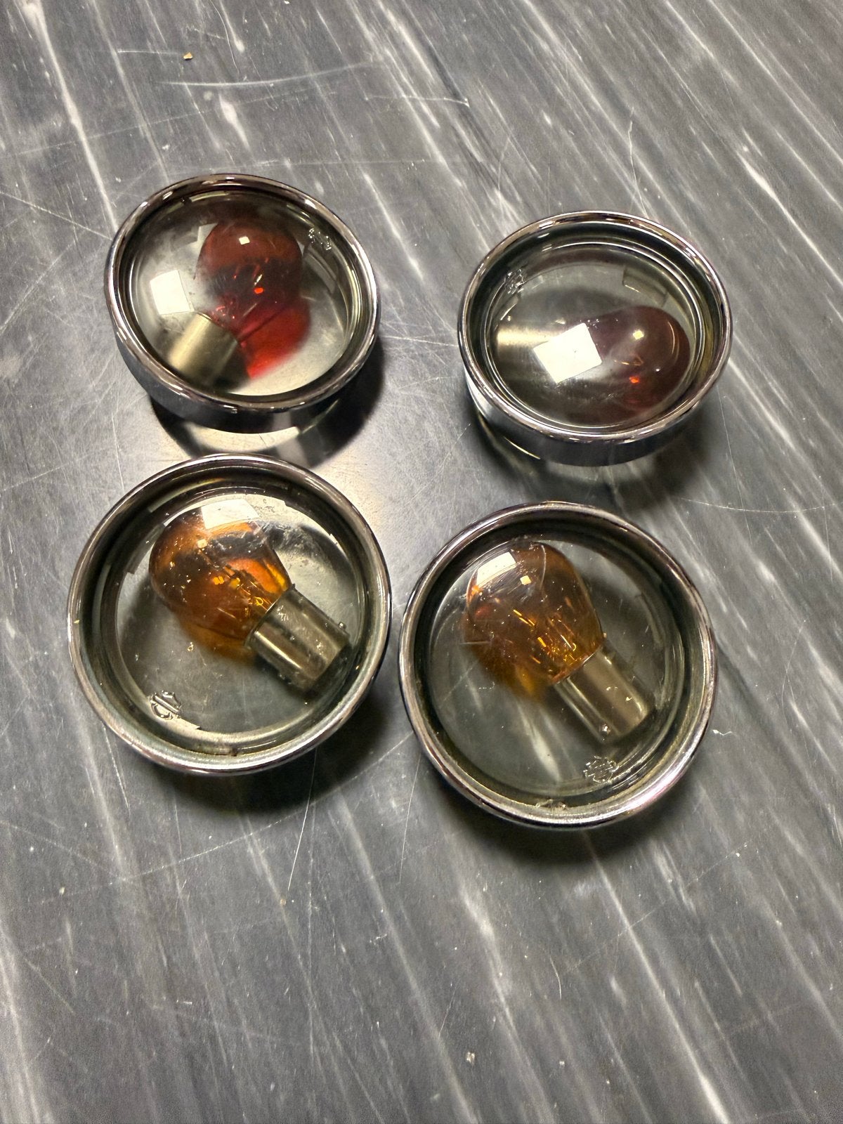 Harley-Davidson Knipperlicht Lenzen Oranje en Rood, Ophalen of Verzenden, Gebruikt