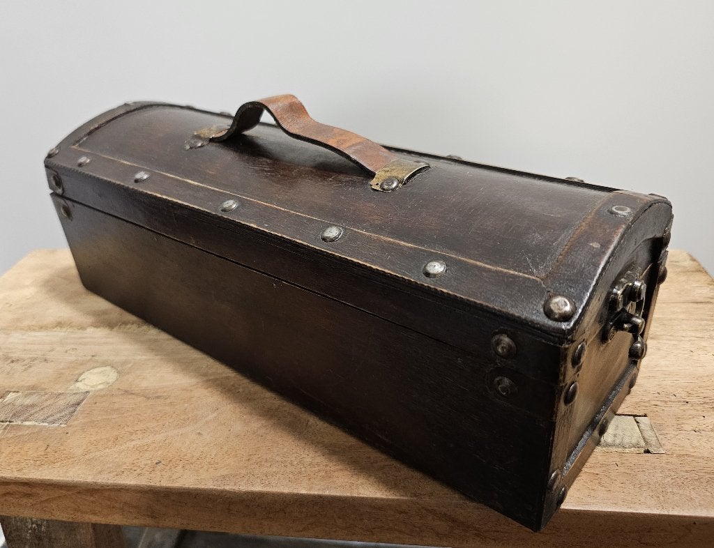 LEUKE OUDE BROCANT HOUTEN WIJNKOFFER, Ophalen of Verzenden, Gebruikt, Frankrijk, Overige typen