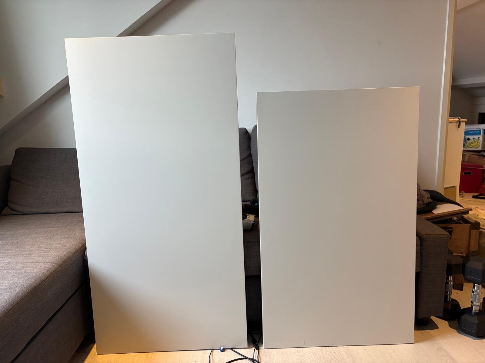 Witte Tafelbladen Bureau (2x 120x60cm, 2x 100x60cm), Huis en Inrichting, Ophalen, Overige typen, Gebruikt, Spaanplaat of MDF