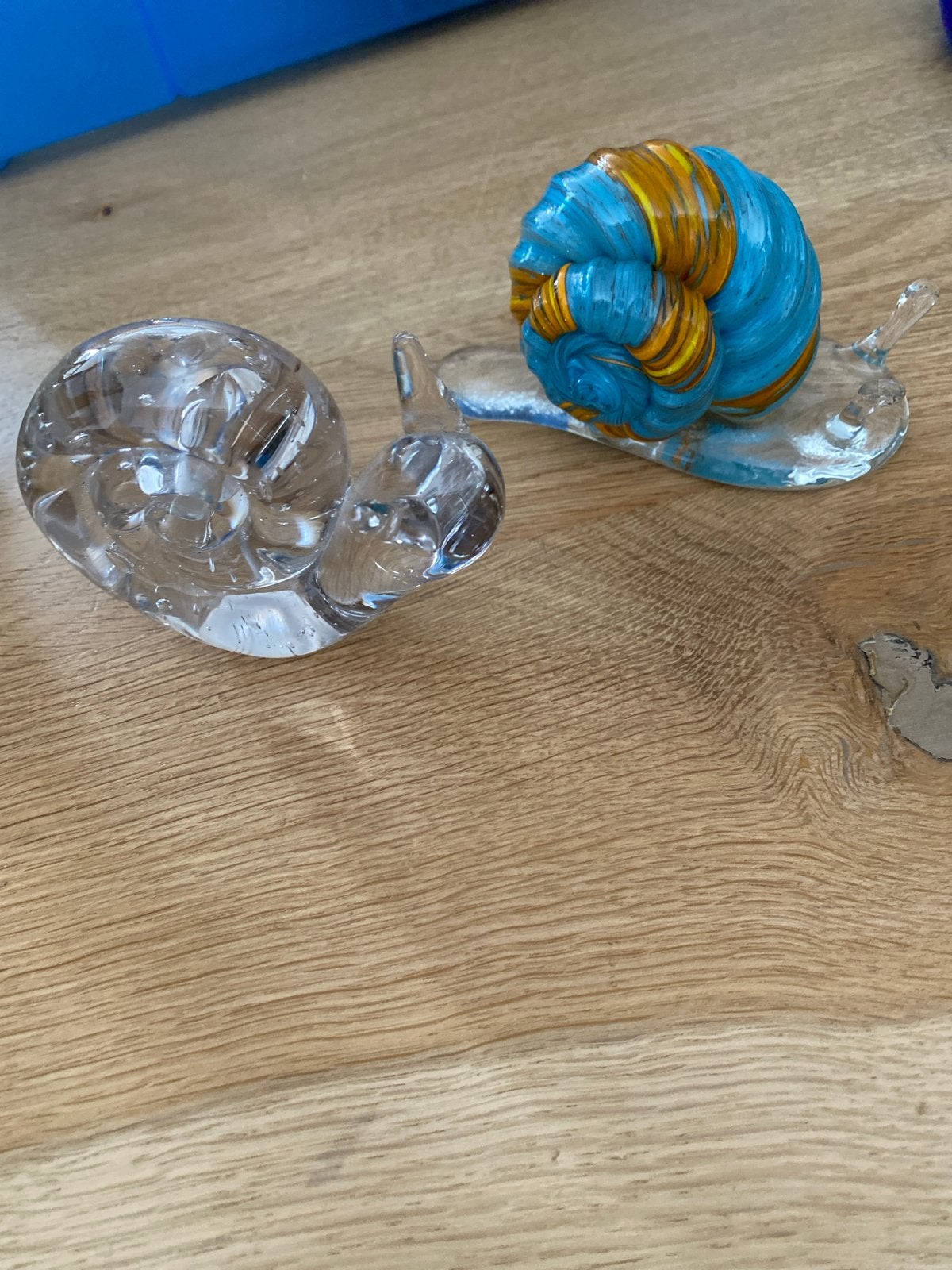 Glazen slakken decoratie - set van 2, Ophalen of Verzenden