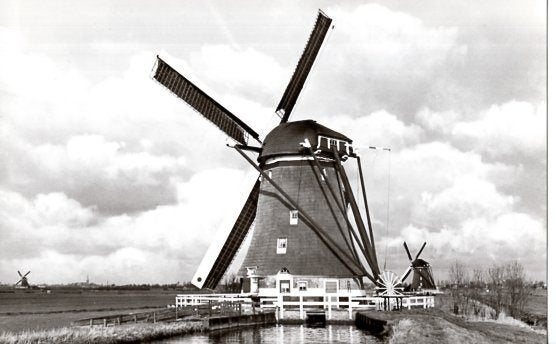 (ZH009) Ansichtkaart Aarlanderveen molen nr. 2 Viergang 1976, Verzamelen, Ophalen of Verzenden, 1960 tot 1980, Ongelopen, Zuid-Holland