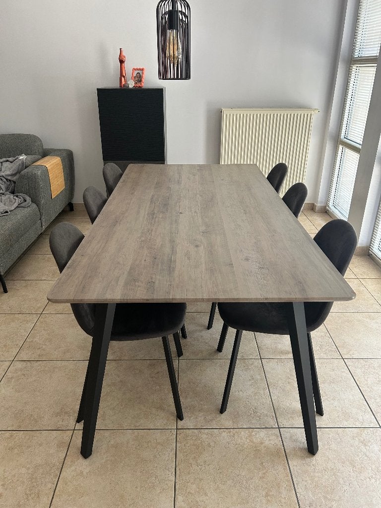Tafel + 6Stoelen, Ophalen, Zo goed als nieuw, Vijf, Zes of meer stoelen