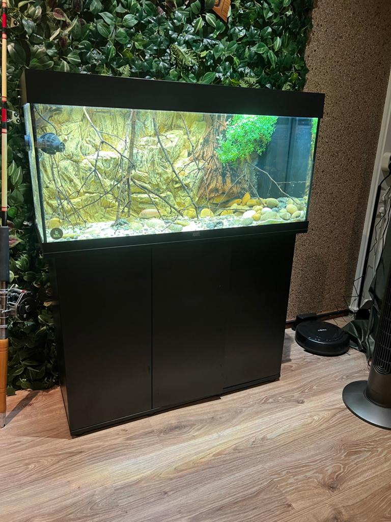 Aquarium 1m - vissen inrichting pomp heater wave maker licht, Dieren en Toebehoren, Vissen | Aquaria en Toebehoren, Ophalen, Zo goed als nieuw