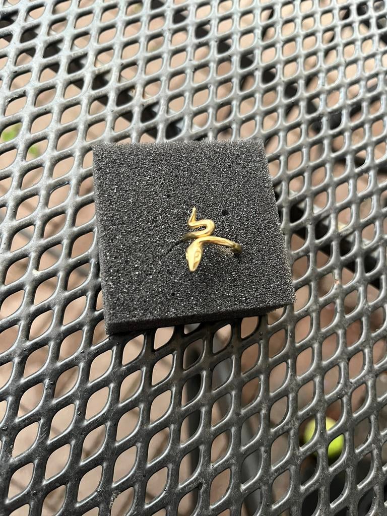 Gouden slangen ring 8k goud, Ophalen of Verzenden, Goud