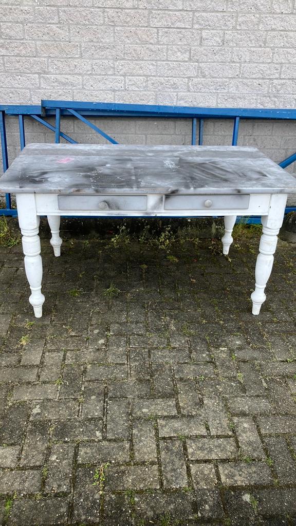 Houten tafel gratis, Ophalen, Zo goed als nieuw, Rechthoekig, 50 tot 100 cm