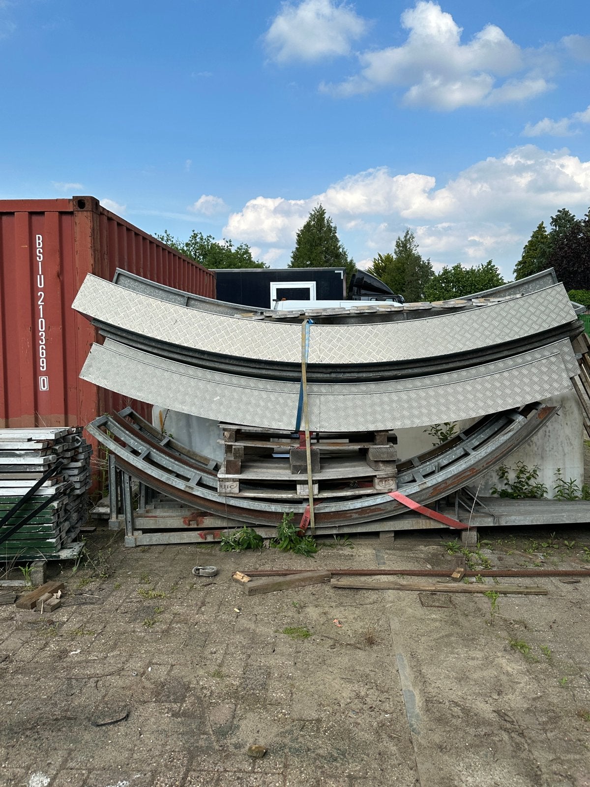 Vintage circus pisterand 10 meter  kermis bootjesmolen, Ophalen, Gebruikt