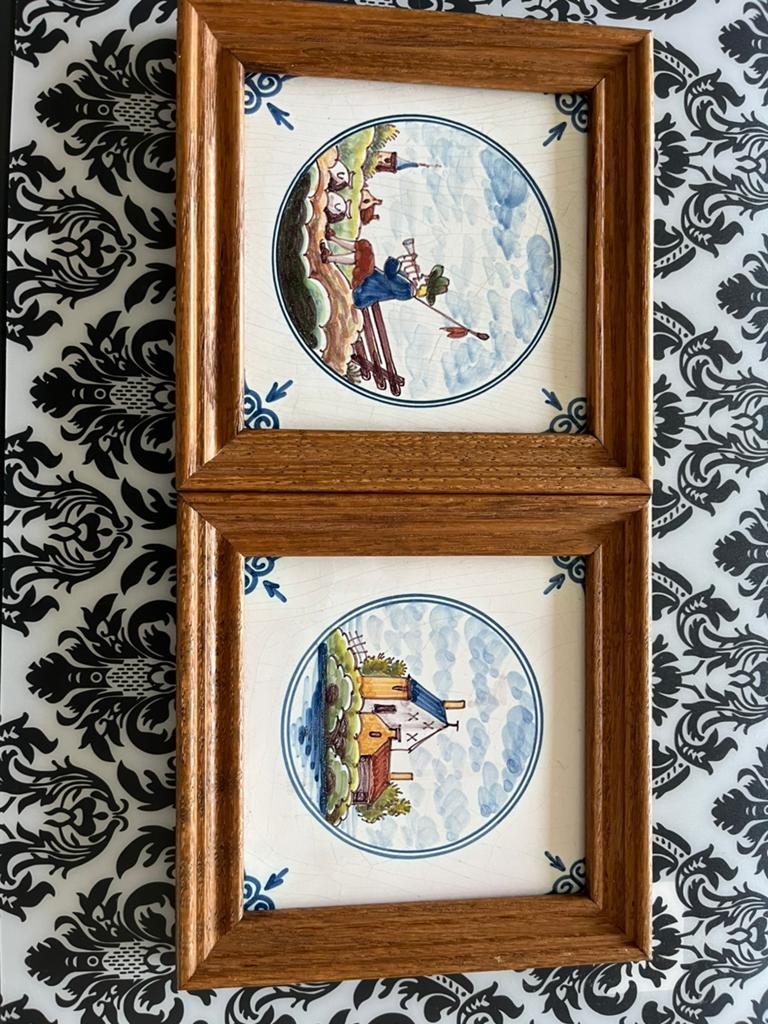 Wandtegeltjes / stijltegeltje Origineel Makkum igst, Antiek en Kunst, Antiek | Wandborden en Tegels, Ophalen of Verzenden