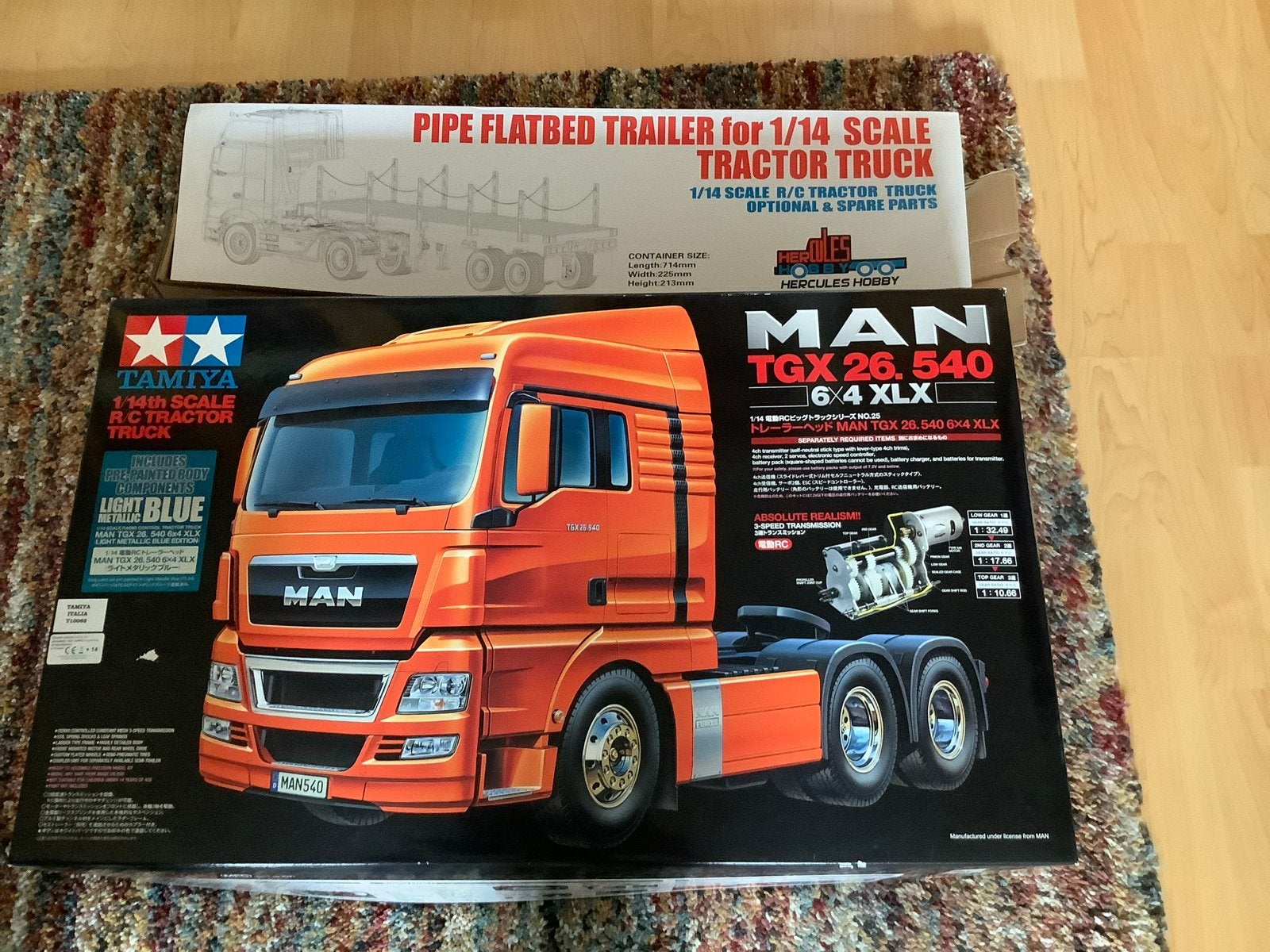 Tamiya MAN TGX 26.540 RC Truck met trailer en afstandsbedien, 1:32 tot 1:50, Ophalen of Verzenden, Zo goed als nieuw, Truck